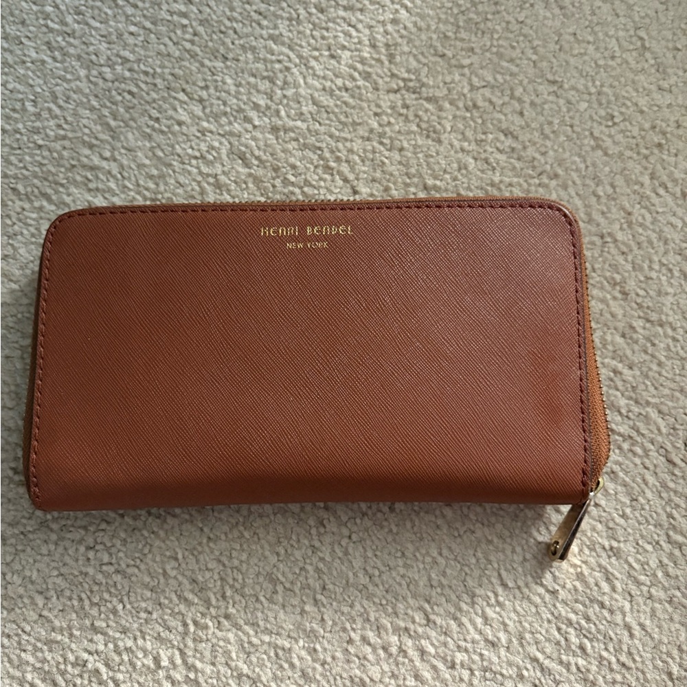 Henri Bendel Tan Leather Wallet